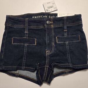 NWT American Eagle Micro Short 🔥 Hot Pants Denim Size 000 XXS 25" Stretch